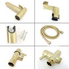 Rubinetto spruzzatore bidet bagno portatile colore oro tubo acqua valvola doccia