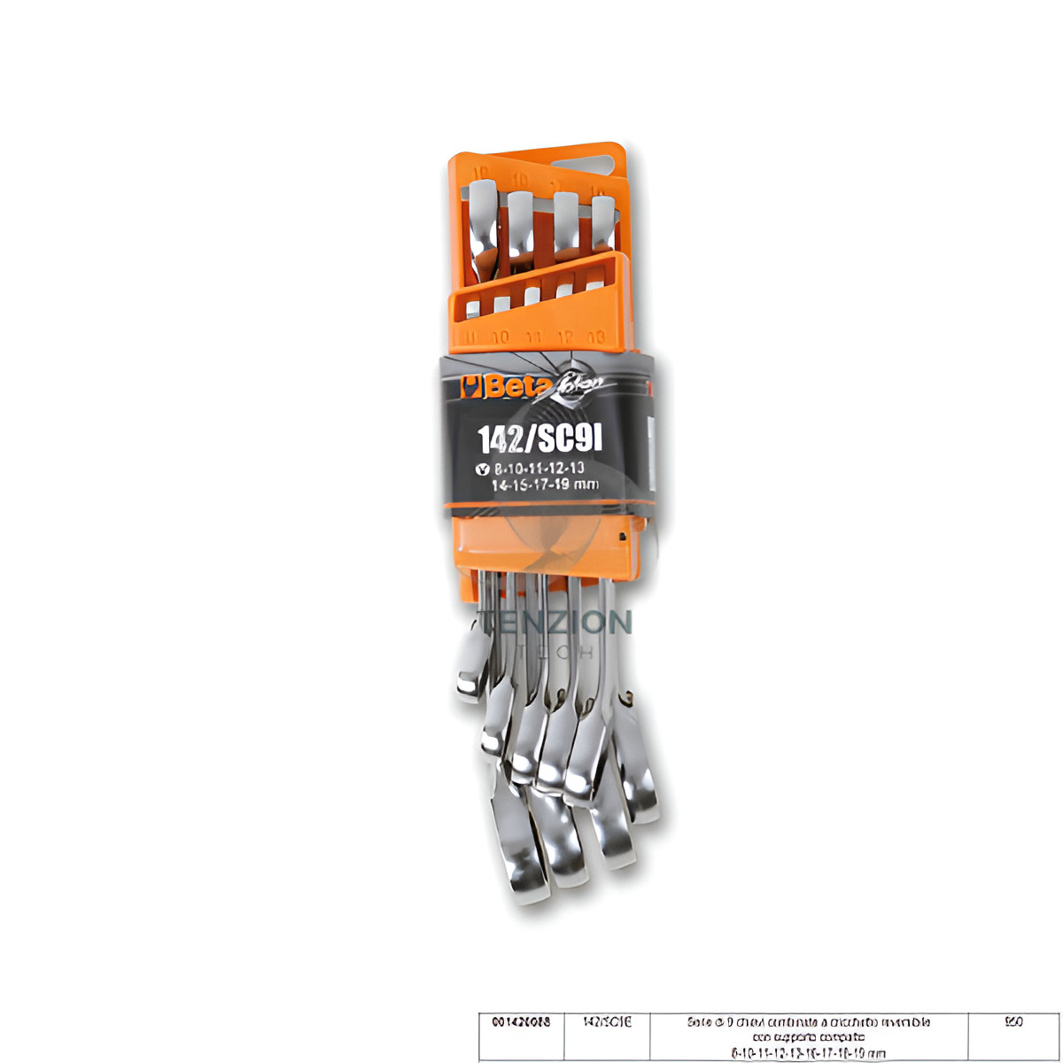 Set Serie 9 Chiavi Combinate A Forchetta E Poligonale 8-19mm - Beta 42/SC9E