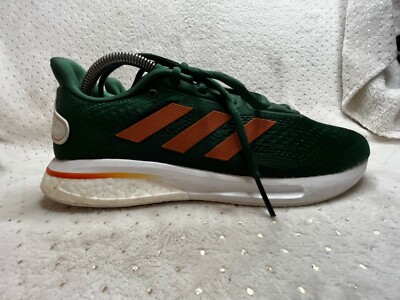 Adidas Supernova Miami Hurricanes Running Men's Green H01295 Size 8.5