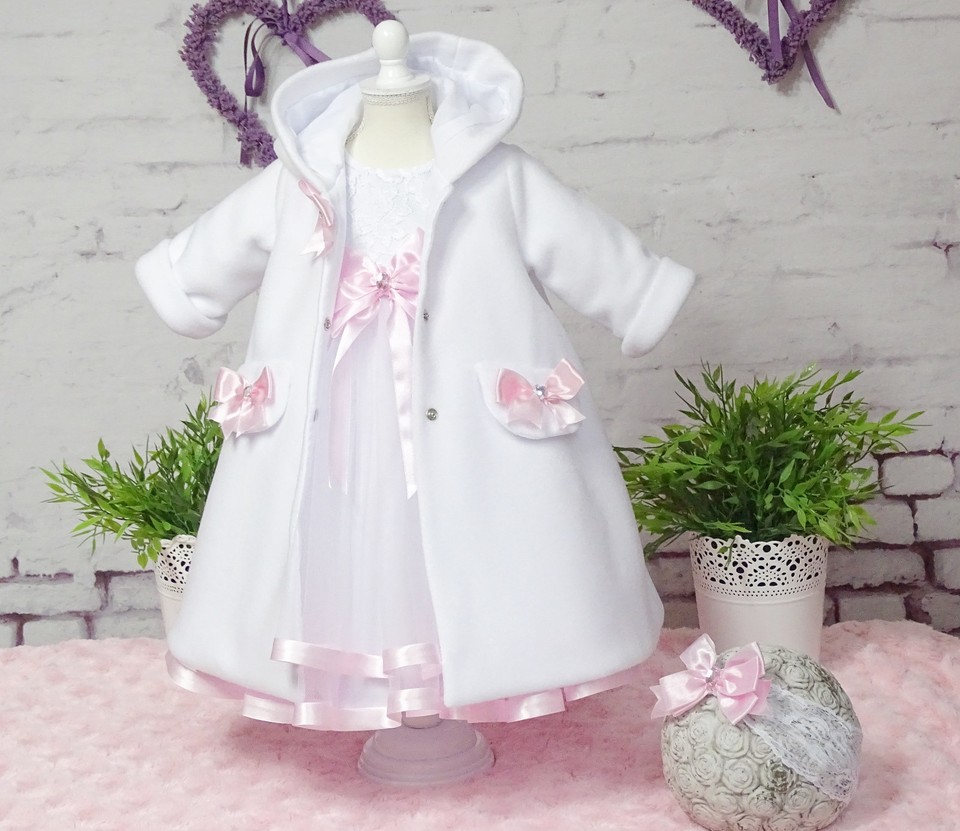 Taufkleid +Stirnband + Tüll+Schuhe Gr.56,62,68,74,80,86,92,98,104