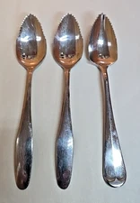Three Stainless Steel Grapefruit Spoons; Japan