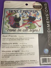 Dimensions "BEST FRIENDS" Counted Cross Stitch Kit 70-65106 7" x 5" New