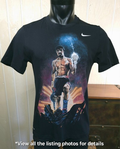 Manny Pacquiao Boxing Nike Graphic Dri-Fit T-Shirt Mens S Black
