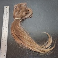 Human Hair Haircut Golden Brown Ponytail Reborn Doll Layered Natural 12-17" Tied