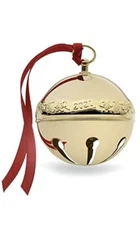 NEW 2021 Wallace Gold Plate Sleigh Bell Ornament 