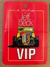 JEFF BECK 2023 TRIBUTE BACKSTAGE LAMINATED PASS VIP RED