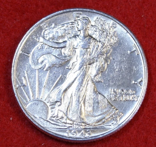 1943-P Walking Liberty Half Dollar 90% Silver Coin UNC Uncirculated WL529