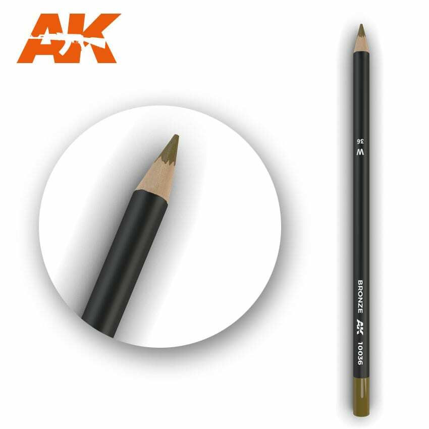 AK Interactive AK10036 Bronze (Weathering Pencil) Metallic Semi-Grease Paint 