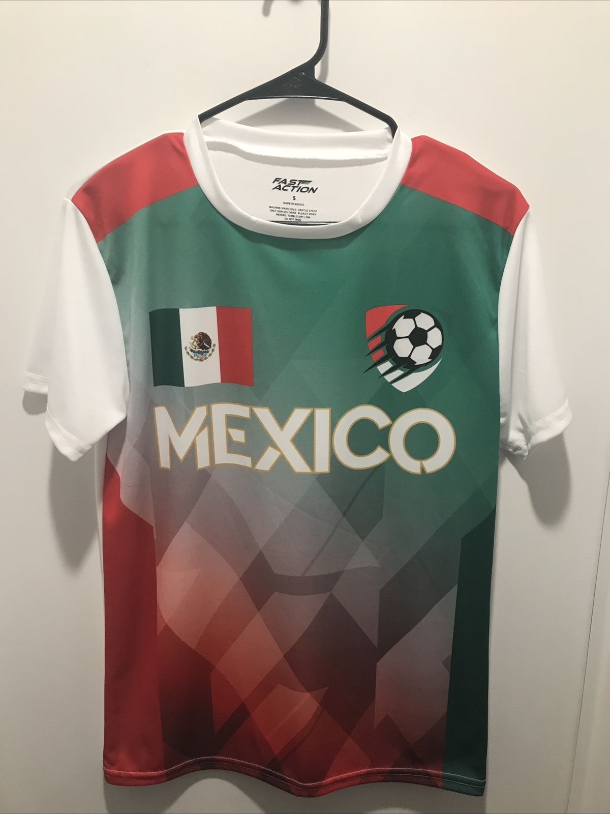 Mexico National Soccer Football Team Jersey Mens Small Fast Action NWOT