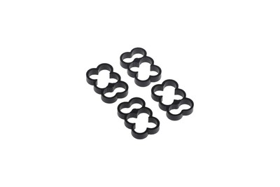 Alphacool Eiskamm Alu X6 - 4mm black - 4 Stück