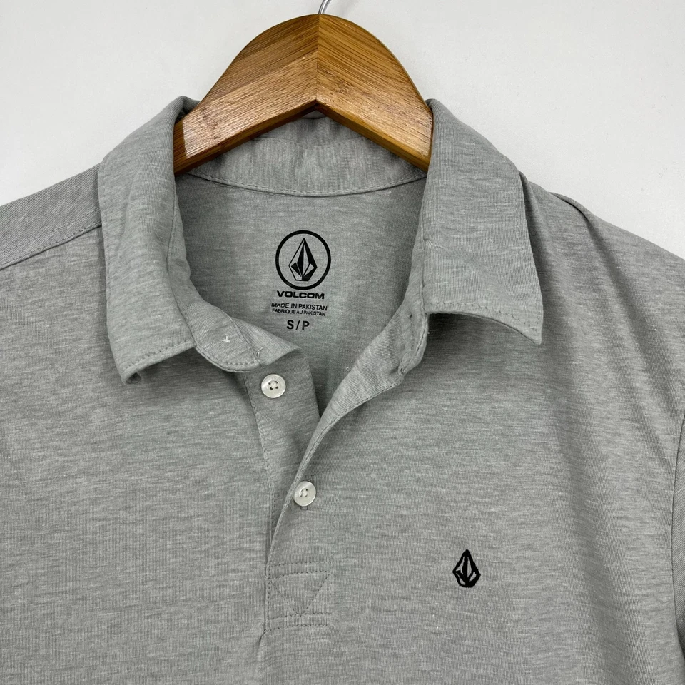 Volcom Polo Shirt Men's Size S Gray Short Sleeve Collared Stone Logo - Image 4 of 4