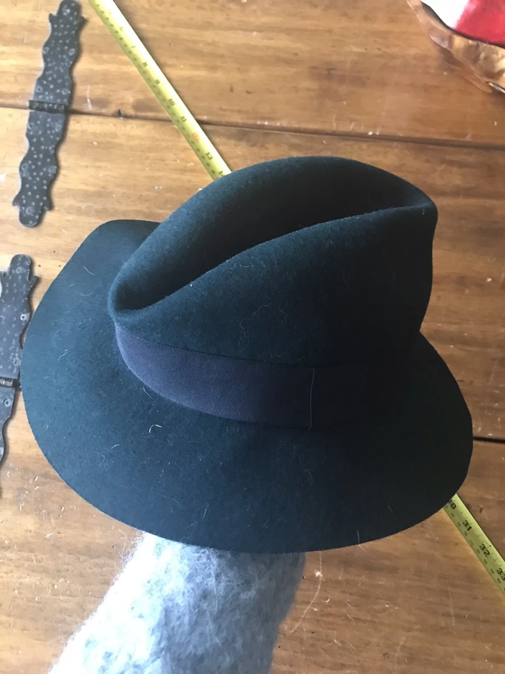 Sombreros para mujer Magid Fedora Trilby sombrero lana verde talla única Foto 2 de 4