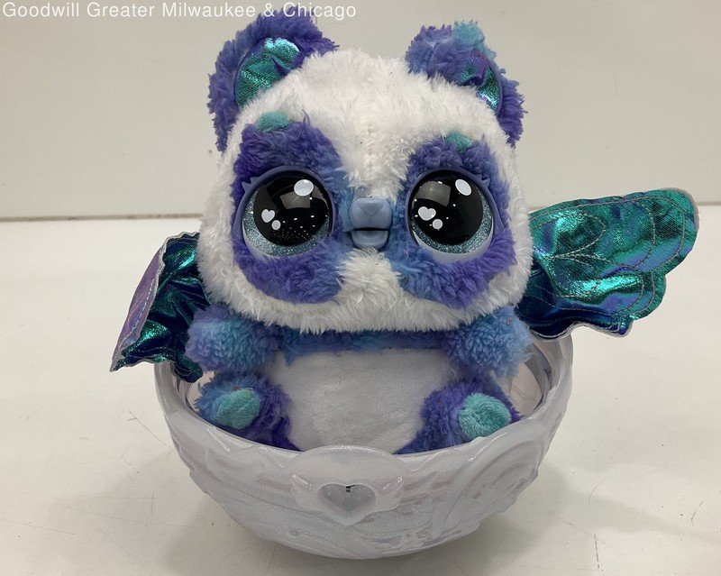 Hatchimals Alive Mystery Hatch Interactive Purple and White Pandoo Plush Toy