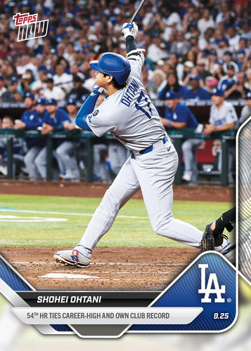 2025 TOPPS NOW OHTANI Shohei 54th HR Career High Card #769 MLB Rare