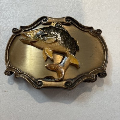 Bass Brass Belt Buckle 1978 Raintree