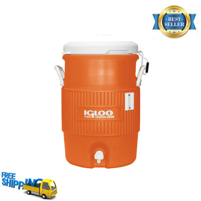 Igloo 5 Gallon Heavy Duty Beverage Water Cooler Jug Spigot Outdoor Sport, Orange