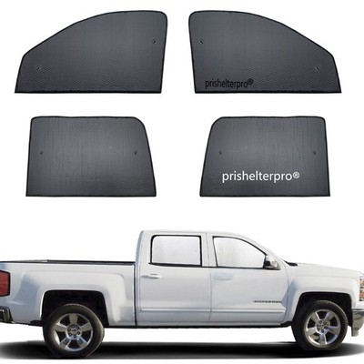 Fit For Chevrolet Silverado Crew Cab 2014-2018 Side Window Camp Privacy Sunshade