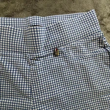 TOMMY HILFIGER Blue and White Gingham Checkered Stretch Shorts Women’s Size 10