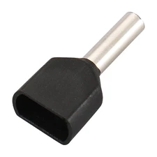 100 PCS 16 AWG 1.5mm Black Twin Wire Ferrules TE1508 Insulated Cord Terminal