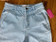 Vintage Style 80's Cut Jeans Light Indigo Women's Sz 28 New With Tags