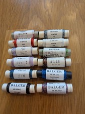 Lot Of 12 Kreinik Balger Metallics Assorted Colors Fine 8 Braids Thread 10M