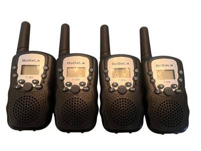 BoBeLa T-388 Walkie Talkies Set of 4 Two-Way Radios Tested Working READ