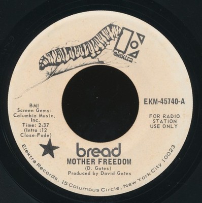 Bread - Mother Freedom - Used Vinyl Record 7 - Promo - G8100z