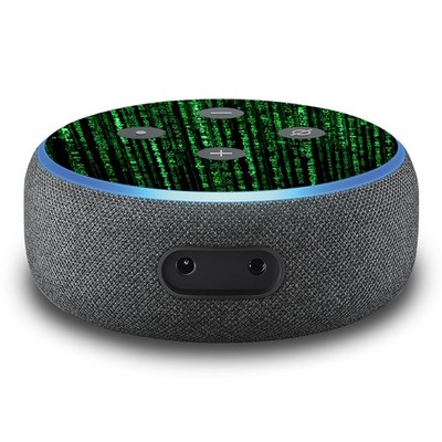 2er Set Aufkleber Matrix passend für Alexa Echo Dot Gen3 Smart Assistant R137-01
