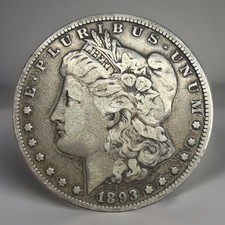1893 Morgan Silver Dollar P Mint Mark Low Mintage Rare!