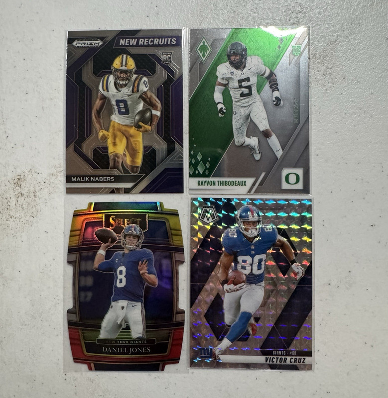 Panini NFL New York Giants 4-Card Lot Rookie Malik Nabers Kavon Thibodeaux