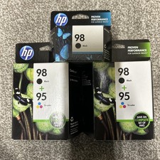 2x HP 98 Black  95 Tricolor Ink Cartridges Combo Pack EXP 2015 NEW Sealed