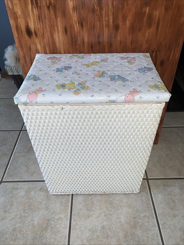 Doll Baby Laundry Hamper Teddy Bear Nursery Deco Badger Basket Co. Wicker Look