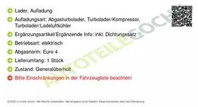 Garrett Turbolader für BMW E93 Cabrio E60 Limo E61 Kombi E65 E66 E67 02-13