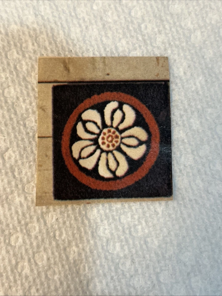 Vintage Stamped Burlap Rug Hooking Pattern Kit Yarn Hook Square Primitive - Image 2 of 4