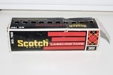 4 Rolls Scotch 3/8" X 144" No. 760 Blue Labeling Tape Vintage NOS