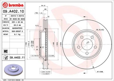 2 x Bremsscheibe Vorderachse Für CHRYSLER DODGE 300C CHALLENGER CHARGER