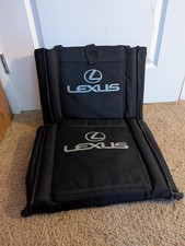 Lexus Black Stadium Bleacher Cushion Chair Padded Folding Portable Sport Seat