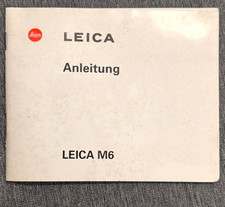 Leica M6 Gebrauchsanleitung / Handbuch (deutsch) Herstellernr. 930274
