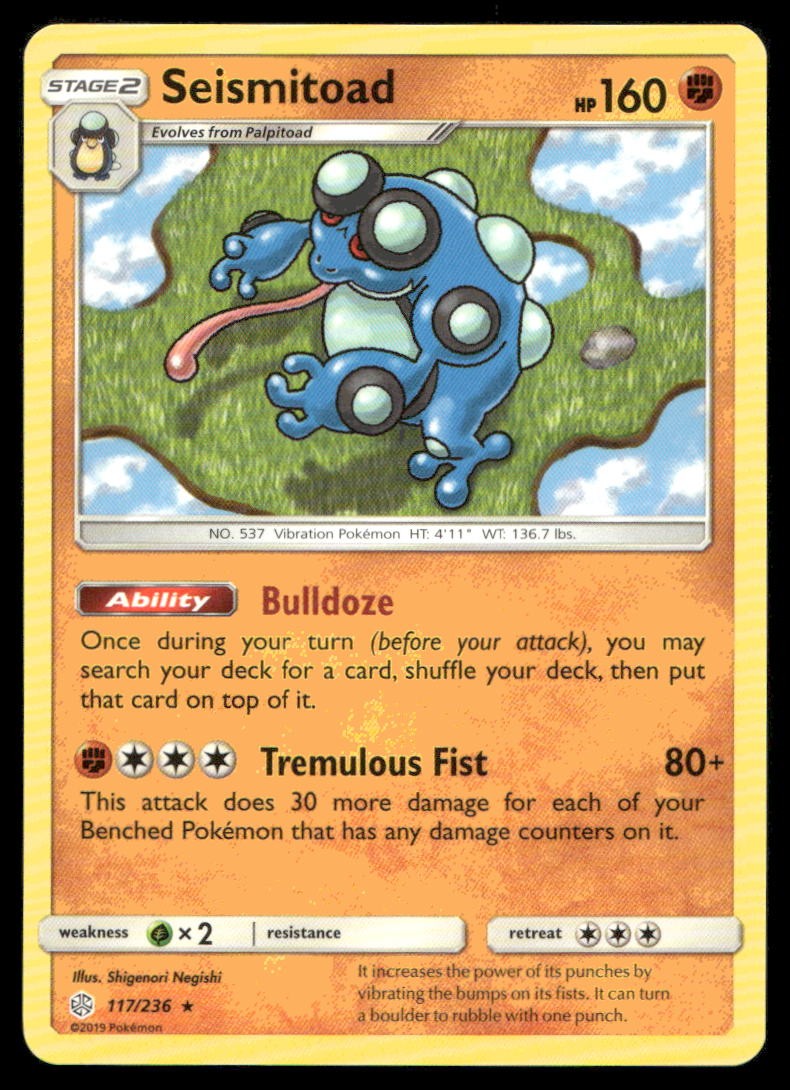 Pokemon Seismitoad SM - Cosmic Eclipse #117/236