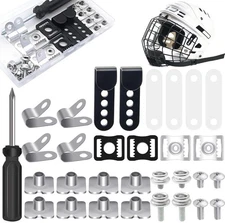 31 Pcs Football Helmet Repair Kit, Hockey Helmet Replacement Parts, Metal J Clip