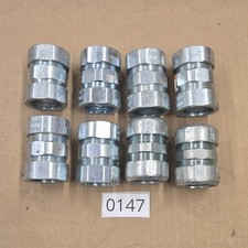 3/4 in Rigid Conduit Threadless Coupling Steel Silver -Lot of 8-
