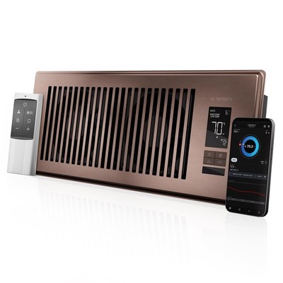 Register Booster Fan 4 x 12 Thermostat Control Bluetooth Remote AC Infinity