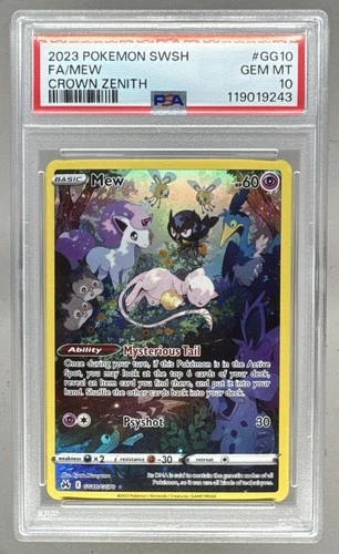 9243 Mew 2023 Pokemon Sword & Shield Crown Zenith #GG10 PSA 10