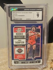2023-24 Panini Contenders Optic Rookie Amen Thompson #8 Blue /99 RC CGC Mint 9