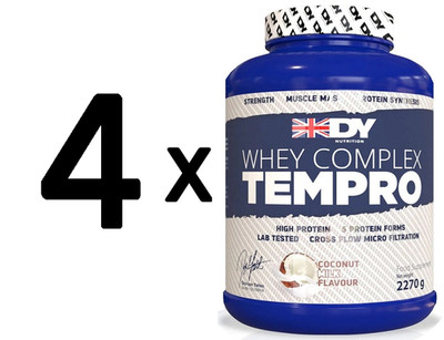 4 x Dorian Yates Whey Complex Tempro, Coconut Milk - 2270g (30,84 EUR/kg)