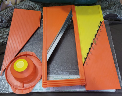 Borner V-Slicer Original Miracle Chef Deluxe Boerner Mandoline Orange Retro 70's