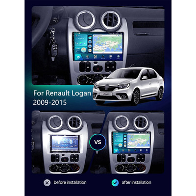 For Renault Logan 2009-2015 Carplay Car Stereo Radio Multimedia GPS Navi Screen