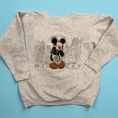 Disney Vintage 90s Mickey Mouse GENUS USA Sweatshirt Appliqué Embroidered L