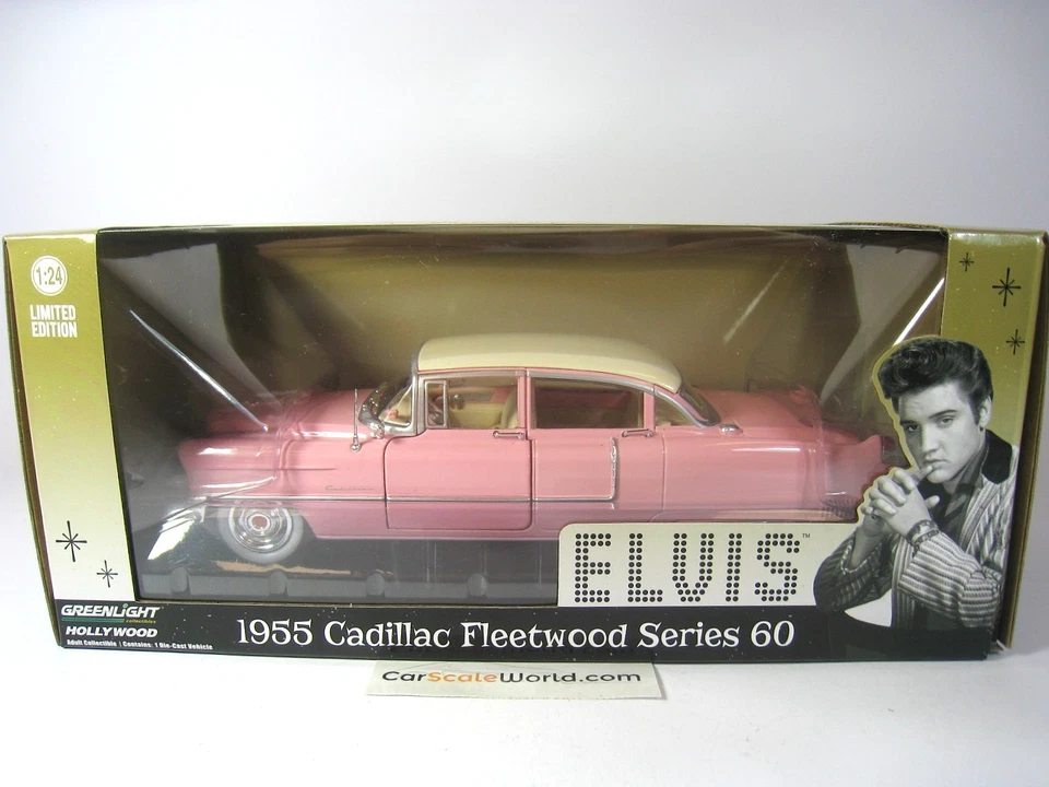 CADILLAC FLEETWOOD SERIES 60 1955 ELVIS PRESLEY 1/24 GREENLIGHT (PINK) - Imagen 4 de 4