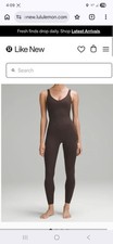 Lululemon Align Bodysuit 25" Sleeveless Tight Fit Brown Nulu Size 6